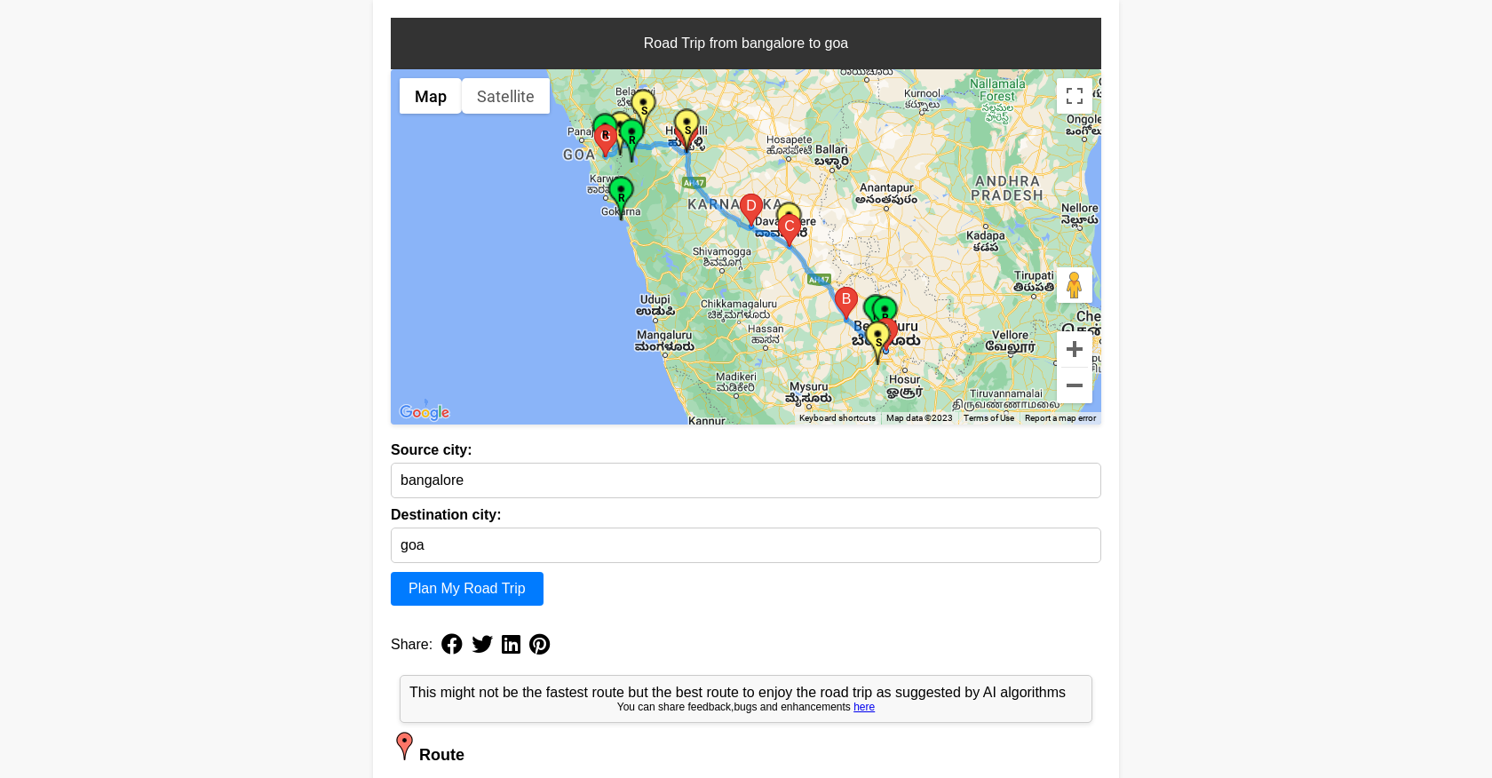 Plan My Road Trip