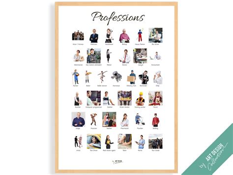 Professions Poster Montessori Poster Montessori Etsy Professions Poster Montessori Poster Montessori Etsy
