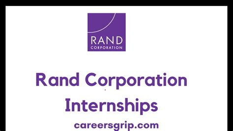 Rand Corporation Internship 2025 Careers Grip Rand Corporation Internship 2025 Careers Grip