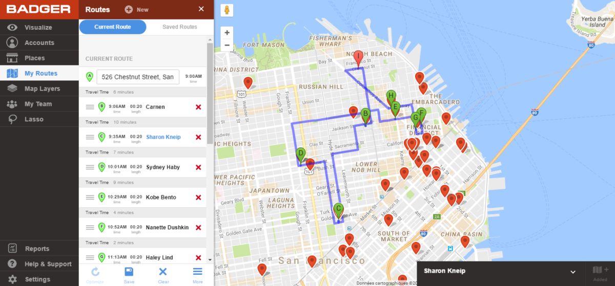 Route Planner Various Stops