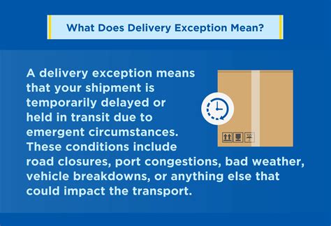 Shipment Exception Meaning