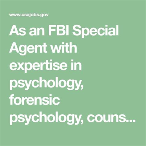 Special Agent Psychology Counseling Expertise Wanted At Federal Bureau Of Investigation In United States Wired Hired Powered By Jobbio Special Agent Psychology Counseling Expertise Wanted At Federal Bureau Of Investigation In United States Wired Hired Powered By Jobbio