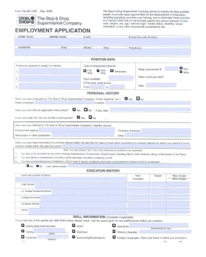 Stop And Shop Careers Application