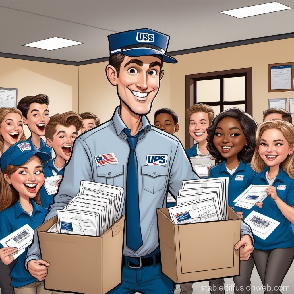 Student Usps Driver Delivering Ballots At School Stable Diffusion Online Student Usps Driver Delivering Ballots At School Stable Diffusion Online