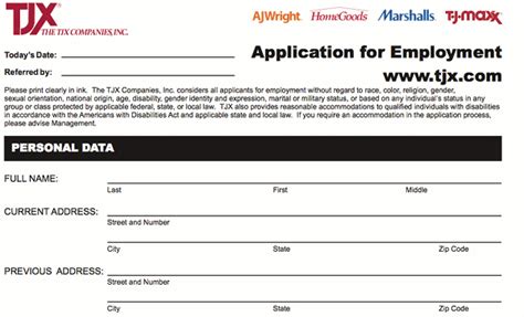 T J Maxx Job Application T J Maxx Job Application