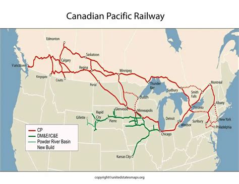 The Route Of The Railroad Canadian Pacific Railroad The Route Of The Railroad Canadian Pacific Railroad