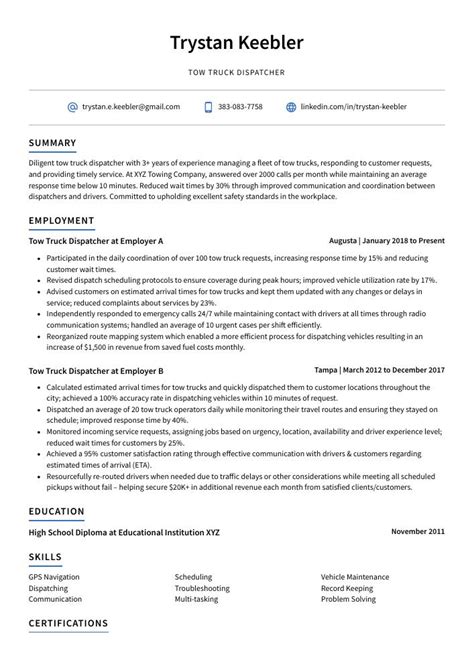 Towing Company Dispatcher Job Description Towing Company Dispatcher Job Description