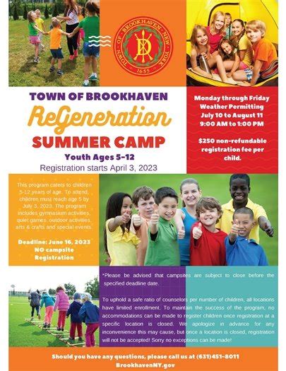 Town Of Brookhaven Regeneration Summer Camp Town Of Brookhaven Regeneration Summer Camp