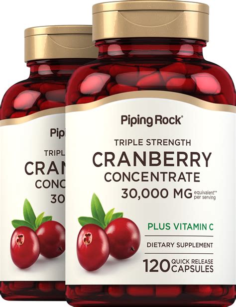 Ultra Triple Strength Cranberry Plus C 30 000 Mg Per Serving 120