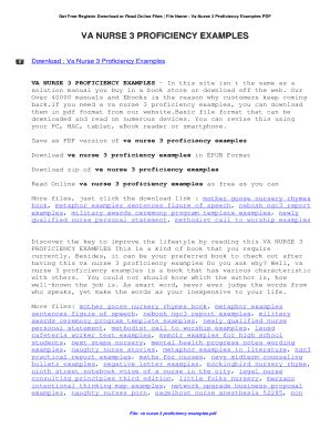 Va Nurse Proficiency Examples Va Nurse Proficiency Examples