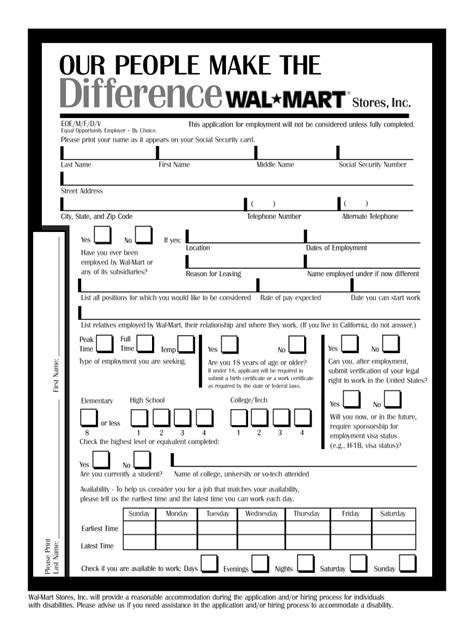 Walmart Application In Pdf Walmart Application In Pdf