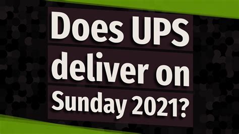Who Delivers On Sunday